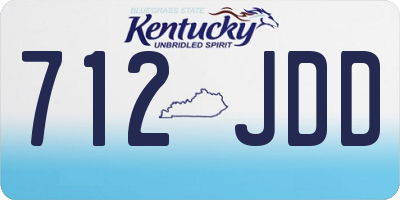 KY license plate 712JDD