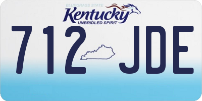 KY license plate 712JDE