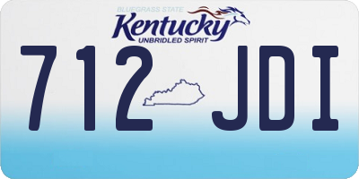 KY license plate 712JDI