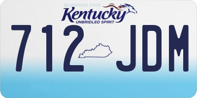 KY license plate 712JDM