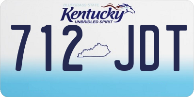 KY license plate 712JDT