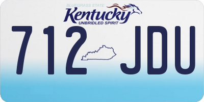 KY license plate 712JDU