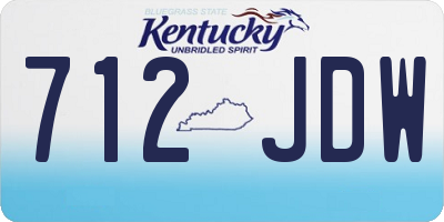 KY license plate 712JDW