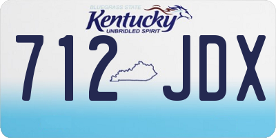 KY license plate 712JDX
