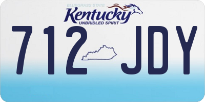 KY license plate 712JDY