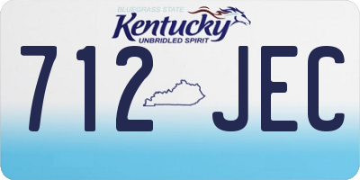 KY license plate 712JEC