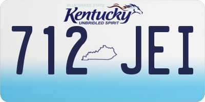 KY license plate 712JEI
