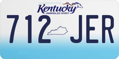 KY license plate 712JER