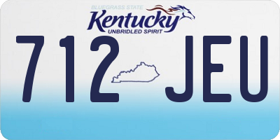 KY license plate 712JEU
