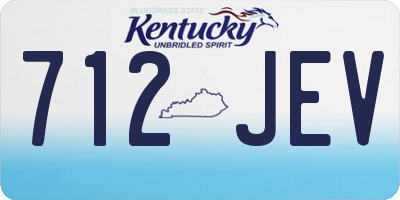 KY license plate 712JEV