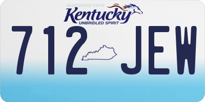 KY license plate 712JEW