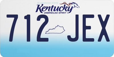 KY license plate 712JEX