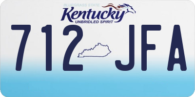 KY license plate 712JFA