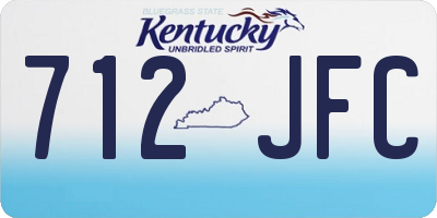 KY license plate 712JFC