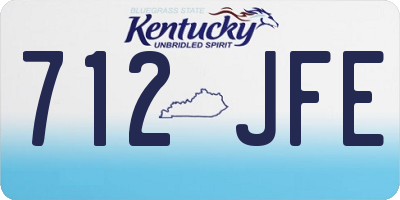 KY license plate 712JFE