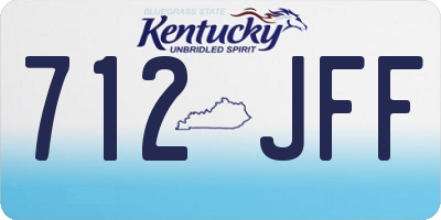 KY license plate 712JFF