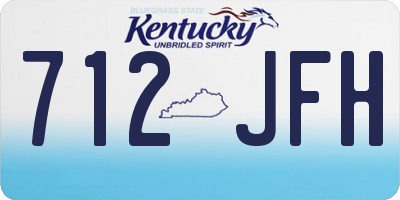 KY license plate 712JFH