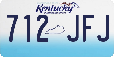 KY license plate 712JFJ