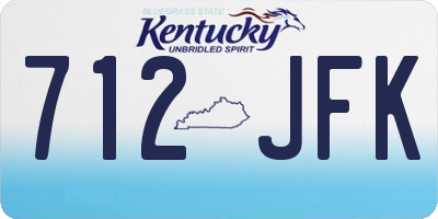 KY license plate 712JFK