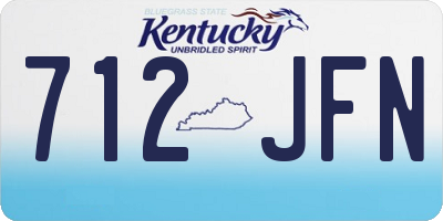 KY license plate 712JFN