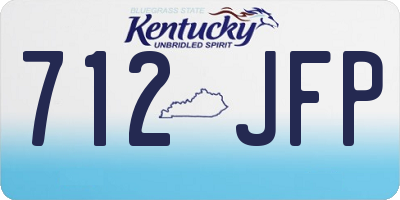 KY license plate 712JFP