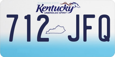 KY license plate 712JFQ