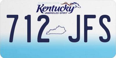 KY license plate 712JFS