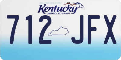 KY license plate 712JFX