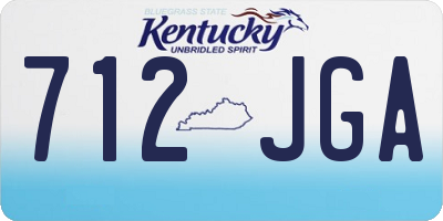 KY license plate 712JGA