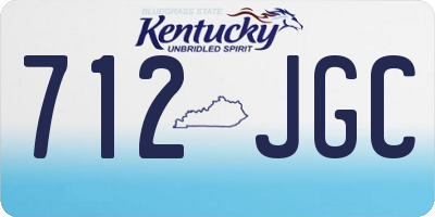 KY license plate 712JGC