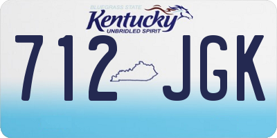 KY license plate 712JGK