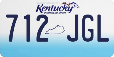 KY license plate 712JGL