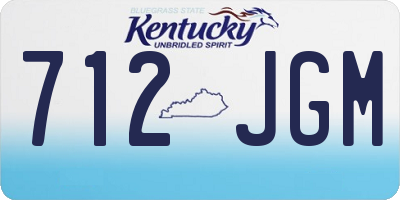 KY license plate 712JGM