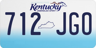KY license plate 712JGO