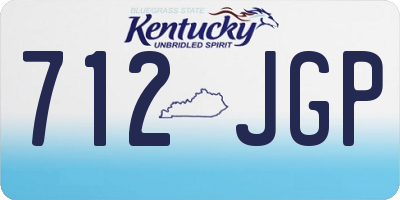 KY license plate 712JGP