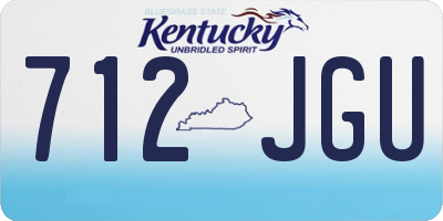 KY license plate 712JGU