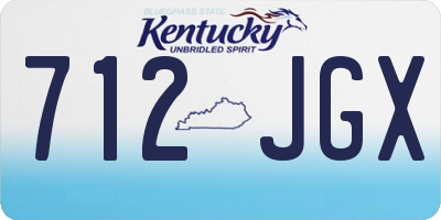 KY license plate 712JGX