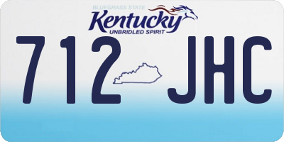 KY license plate 712JHC