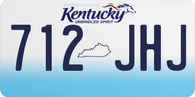 KY license plate 712JHJ