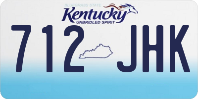 KY license plate 712JHK