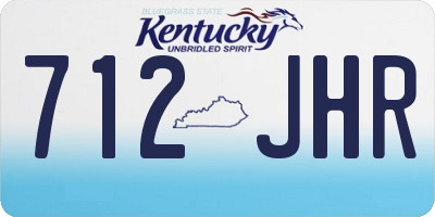 KY license plate 712JHR