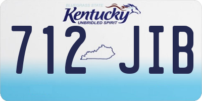 KY license plate 712JIB