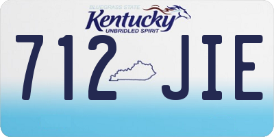 KY license plate 712JIE