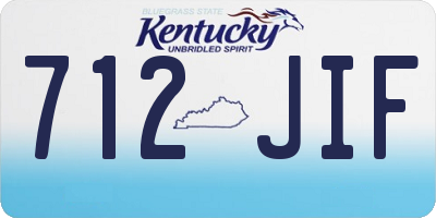 KY license plate 712JIF