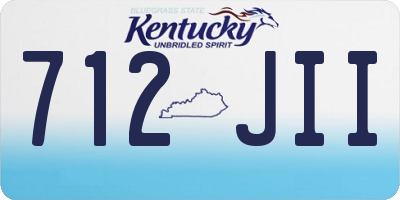 KY license plate 712JII