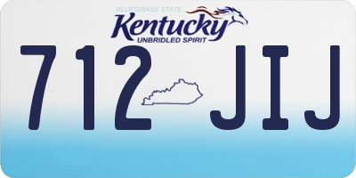 KY license plate 712JIJ
