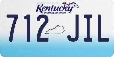 KY license plate 712JIL