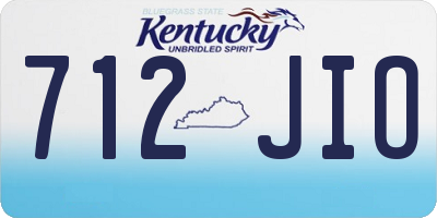 KY license plate 712JIO