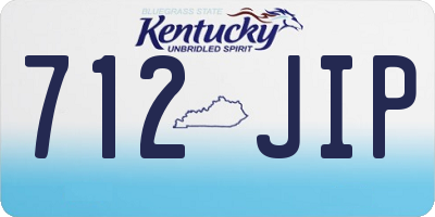 KY license plate 712JIP