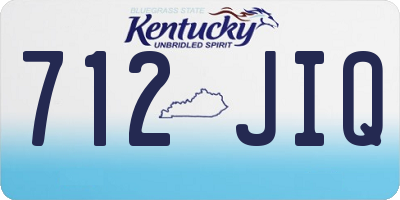 KY license plate 712JIQ
